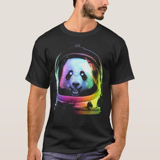 宇宙飛行士のパンダ Tシャツ (正面)