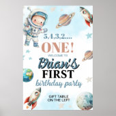 宇宙飛行士のファーストバースデー ポスター (正面)