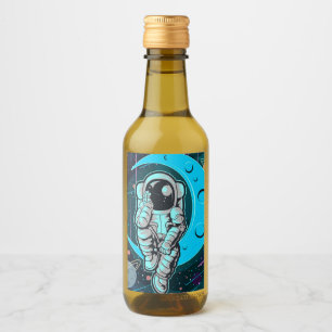 宇宙飛行士のフルカラー ワインラベル