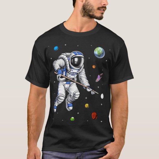宇宙飛行士のプールプレイヤー Tシャツ (正面)
