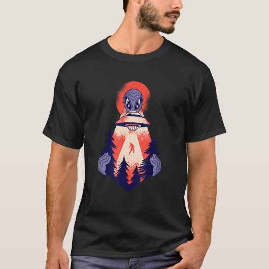 宇宙飛行士のヘルメットの魚 Tシャツ (正面)