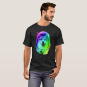 宇宙飛行士のヘルメットをかぶったコーギー Tシャツ (正面フル)
