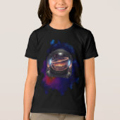 宇宙飛行士のヘルメット ギャラクシー スペース グラフィックTシャツ トライブレンドＴシャツ (正面)