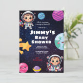 宇宙飛行士のベビーシャワー 招待状 (スタンド正面)