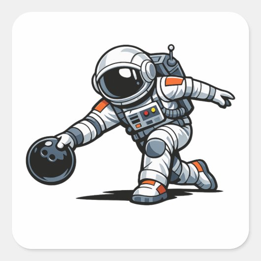 宇宙飛行士のボウリング スクエアシール (正面)