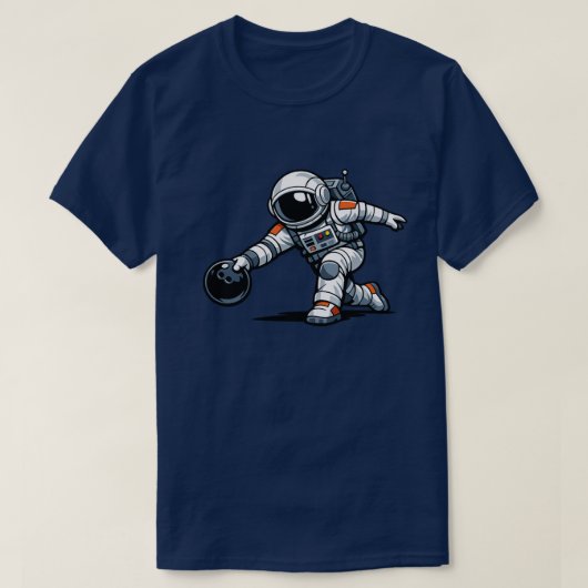 宇宙飛行士のボウリング Tシャツ (デザイン正面)