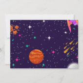 宇宙飛行士のボーイバースデー 招待状 (裏面)