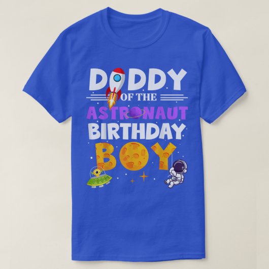 宇宙飛行士のメンズダディ男の子の宇宙テーマ誕生日 Tシャツ (デザイン正面)