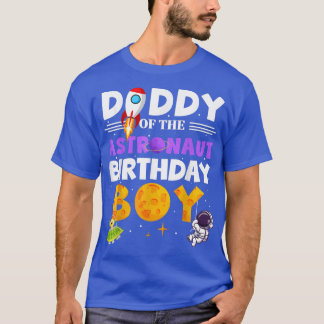 宇宙飛行士のメンズダディ男の子の宇宙テーマ誕生日 Tシャツ