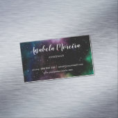 宇宙飛行士のモダンで創造的な銀河系のテーマの宇宙の暗闇 マグネット名刺 (インサイチュ)