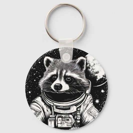 宇宙飛行士のラクーン キーホルダー (正面)