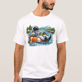 宇宙飛行士のラバーボート遊び Tシャツ (正面)