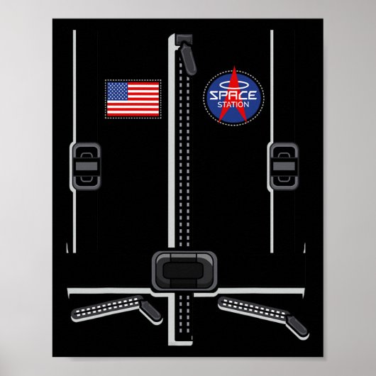 宇宙飛行士の仮装子供へ男女宇宙スーツ ポスター (正面)