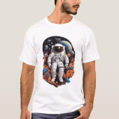 宇宙飛行士の冒険の星々を超えて Tシャツ (正面)