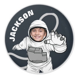 宇宙飛行士の写真パーソナライズされた セラミックノブ