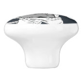 宇宙飛行士の写真パーソナライズされた セラミックノブ (側面)