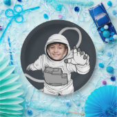宇宙飛行士の写真誕生日 ペーパープレート (パーティー)