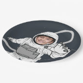 宇宙飛行士の写真誕生日 ペーパープレート (アングル)