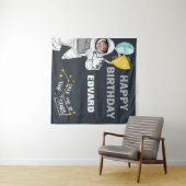 宇宙飛行士の写真 ハッピーバースデー タペストリー (インサイチュ(横))