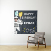 宇宙飛行士の写真 ハッピーバースデー タペストリー (インサイチュ)