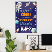 宇宙飛行士の初誕生日 ポスター (ホームオフィス)