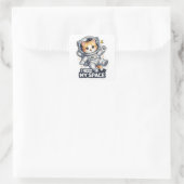 宇宙飛行士の可愛い猫 私のスペースが必要 Funny Space Cat スクエアシール (バッグ)