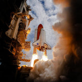 宇宙飛行士の名前を追加Spaceship Boy's誕生日 ラッピングペーパー