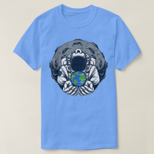 宇宙飛行士の地球太陽の月系宇宙惑星Fu Tシャツ (デザイン正面)