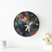 宇宙飛行士の壁掛け時計 ラージ壁時計 (ホーム)