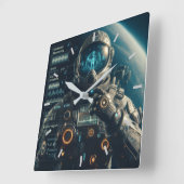 宇宙飛行士の壁時計 スクエア壁時計 (傾斜)