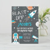 宇宙飛行士の外宇宙パーティー招待状 招待状 (スタンド正面)