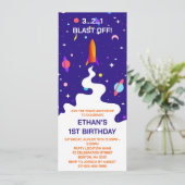 宇宙飛行士の外宇宙誕生日パーティー 招待状 (スタンド正面)