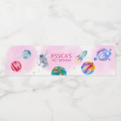 宇宙飛行士の外宇宙誕生日 ペットボトルラベル (シングルラベル)