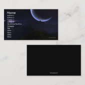 宇宙飛行士の夢の名刺のテンプレート 名刺 (正面/裏面)