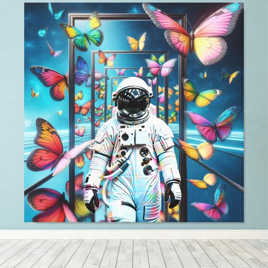 宇宙飛行士の夢の風景 キャンバスプリント (インサイチュ (ウッドフロア))