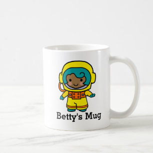 宇宙飛行士の女の子の名前 コーヒーマグカップ