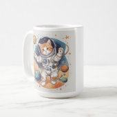 ✨ 宇宙飛行士の女の子パーカー コーヒーマグカップ (正面左)