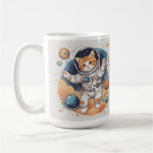 ✨ 宇宙飛行士の女の子パーカー コーヒーマグカップ (左)