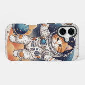 ✨ 宇宙飛行士の女の子パーカー iPhone 16ケース (裏面横)