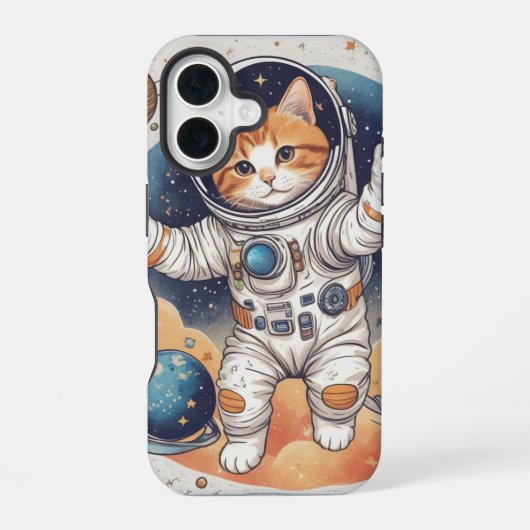 ✨ 宇宙飛行士の女の子パーカー iPhone 16ケース (裏面)