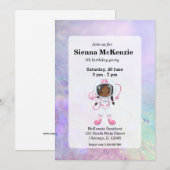 宇宙飛行士の女の子 外部宇宙 招待状 (正面/裏面)