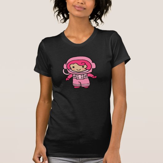 宇宙飛行士の女の子 Tシャツ (正面)