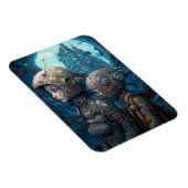 宇宙飛行士の女子サーレアルSF マグネット (右側)