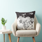 宇宙飛行士の子犬との着色宇宙 クッション (椅子)