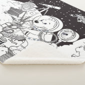 宇宙飛行士の子犬との着色宇宙 シェルパブランケット (3/4)