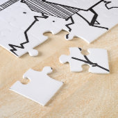 宇宙飛行士の子犬との着色宇宙 ジグソーパズル (側面)