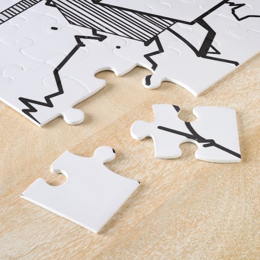 宇宙飛行士の子犬との着色宇宙 ジグソーパズル (側面)