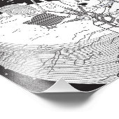 宇宙飛行士の子犬との着色宇宙 フォトプリント            (角)