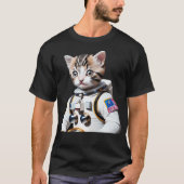 宇宙飛行士の子猫 Tシャツ (正面)