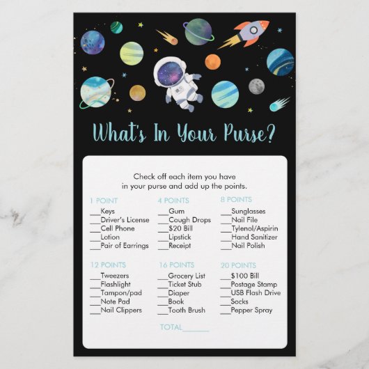 宇宙飛行士の宇宙あなたの財布のゲームの何 (正面)